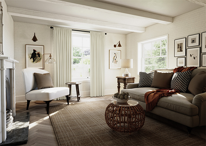 Soft Chevron, Cream - Made to Measure Curtains - Image 7